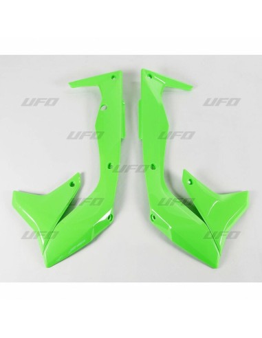 Huse pentru radiator UFO verde neon Kawasaki KX450F