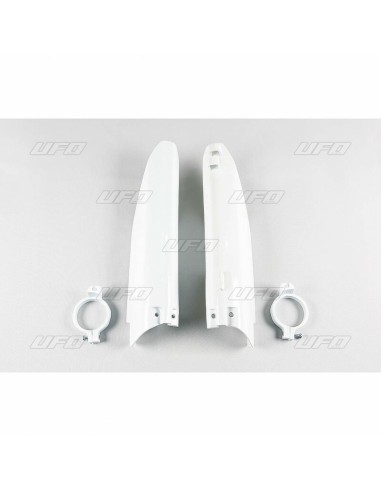 UFO Fork Guards White Suzuki RM125/250