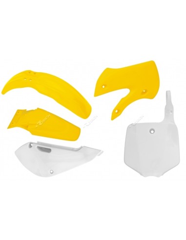 Kit plastic RACETECH Culoare OEM Galben/Alb Suzuki RM65