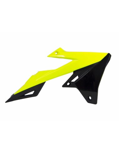 RACETECH Radiator Covers Neon Yellow/Black Suzuki RM-Z450