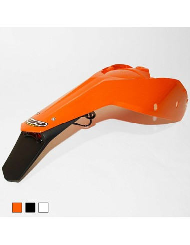 UFO Enduro Rear Fender + Side Panels White KTM EXC