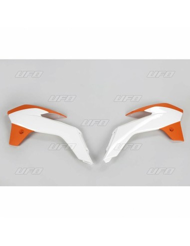 Huse pentru radiatoare UFO Culoare OEM 2015 Portocaliu/Alb KTM SX85