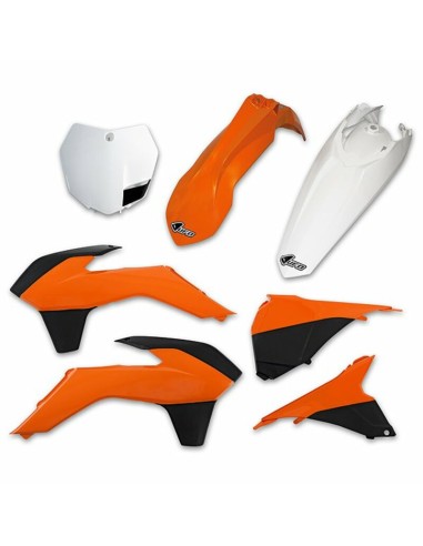 Kit plastic UFO Culoare OEM (13-14) Portocaliu/Negru/Alb KTM