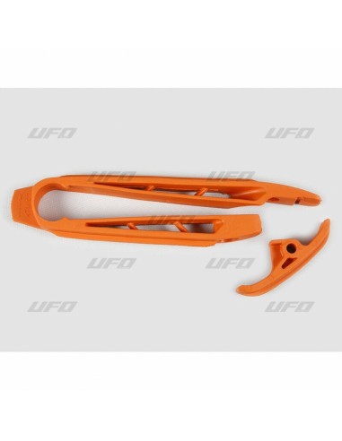 Glisor pentru lanț UFO + Kit piese glisante pentru lanț inferior Orange KTM