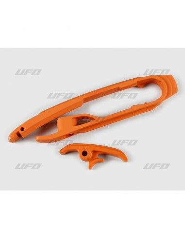 Glisor pentru lanț UFO + Kit piese glisante pentru lanț inferior Orange KTM