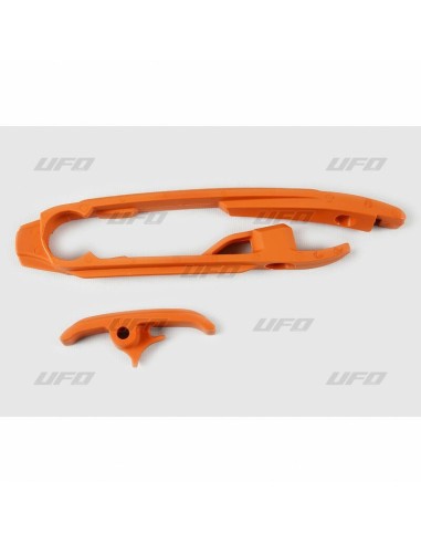 Glisor pentru lanț UFO + Kit piese glisante pentru lanț inferior Orange KTM