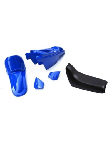 ART Plastic Kit OEM Color Blue w/ Complete Seat Black Yamaha PW50