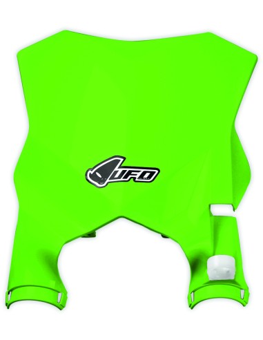 UFO Stadium Front Number Plate Neon Green Kawasaki KX250/450F