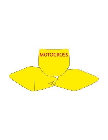 BLACKBIRD Plate Stickers Red Kawasaki KX250F/450F