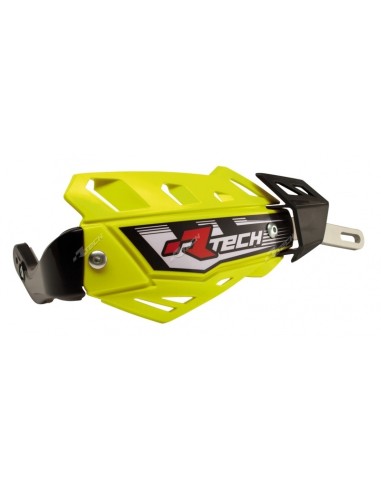 RACETECH FLX cu protecție completă galben fluo cu bară din aluminiu