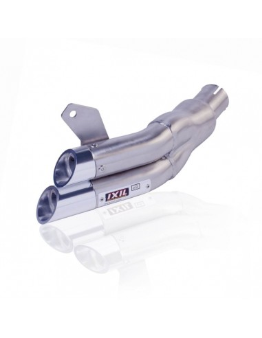 IXIL Dual Hyperlow L2X Silencer Stainless Steel / Aluminium polished - Suzuki SFV 650 Gladius - XS8358V