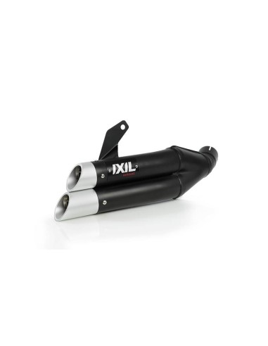 IXIL Dual Hyperlow L3XB Silencer Stainless Steel Black / Aluminium - KTM Duke RC125 - XM3357XB