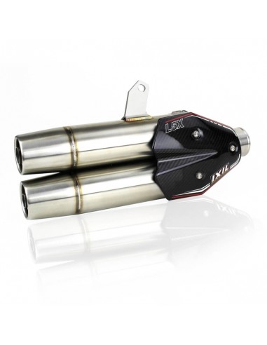 IXIL Dual Hyperlow XXL L5X Full Exhaust System Polished Stainless Steel - Kymco AK 550 - XK0350XS