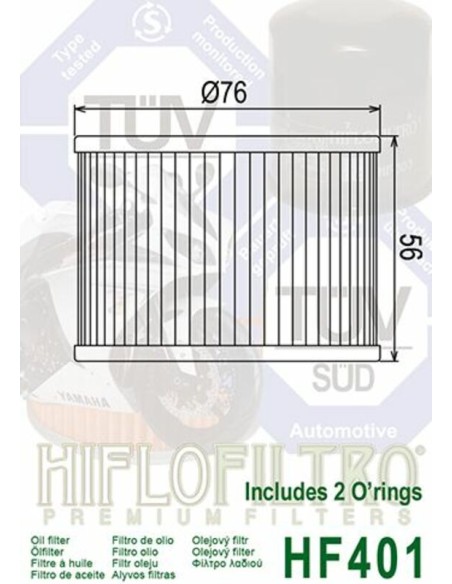 Filtru de ulei HIFLOFILTRO - HF401