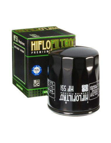 Filtru de ulei HIFLOFILTRO - HF551 Moto Guzzi Negru