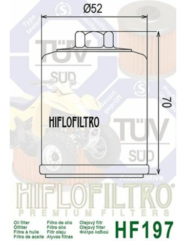 Filtru de ulei HIFLOFILTRO - HF197