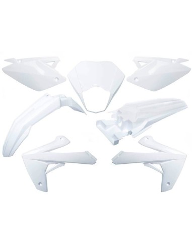 O PARTS Plastic Kit O PARTS Gloss White - Rieju MRT/MRT Pro 50 (09-21)