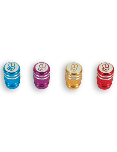 V BIKE Bicycle Valve Caps Schrader - Aluminum Black