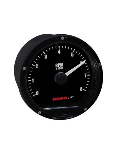 Tachometer KOSO Black face 8000 RPM