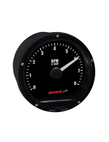 Tachometer KOSO Black face 8000 RPM