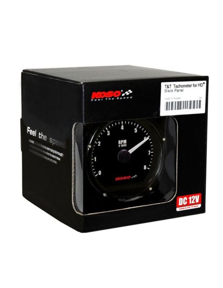 Tachometer KOSO Black face 8000 RPM