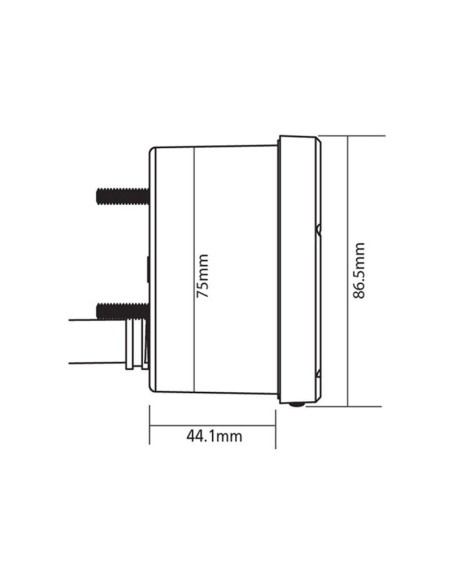 Tachometer KOSO Black face 8000 RPM