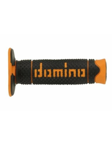 Manere duble compuse off-road DOMINO A260 Full Diamond Black & Orange