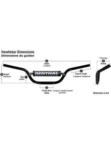 RENTHAL Fatbar 603 Reed/Windham Handlebar