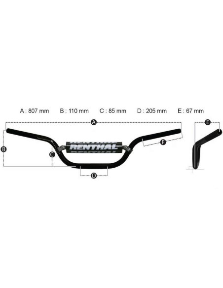 RENTHAL MX/Enduro 7/8" 746 Jimmy Button Handlebar