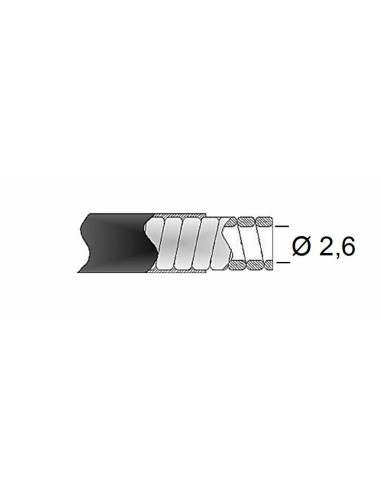 TRANSFIL Brake Sheath Cable - Flat white Wire 50m