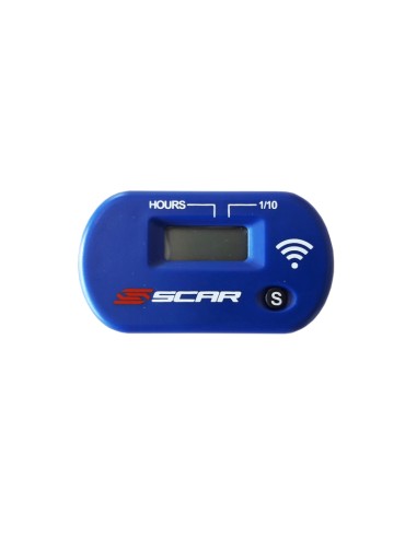 SCAR Hour-meter without Wire Velcro Fixing Blue