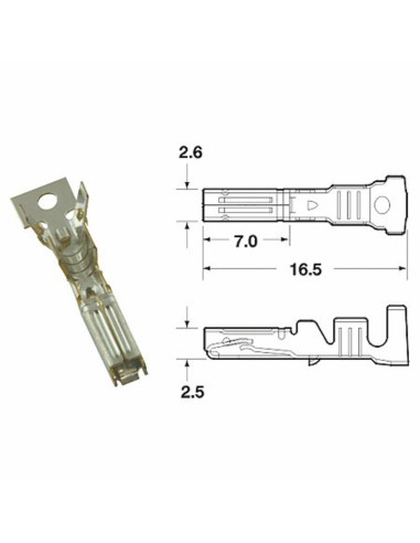 BIHR Generic Female Connector Ø0,85mm²/1,25mm²