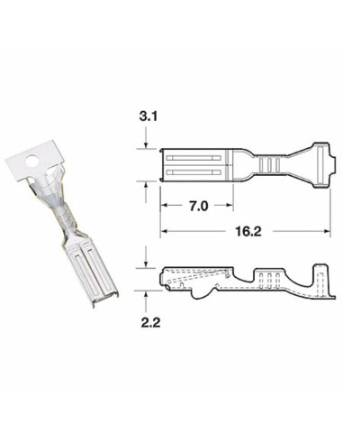 Conector mamă BIHR 090 seria FRKW Ø0,5mm²/0,85mm²