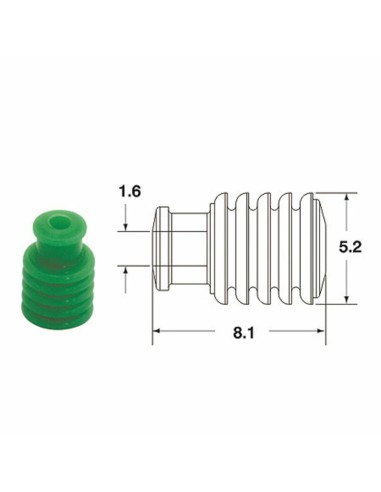 Garnituri siliconice goale BIHR 090 FRKW Ø1.6mm Verde