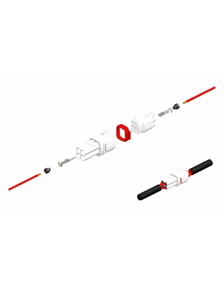 Set de capete BIHR 4 fișe Conectori 090 seria SMTO OE Tip Ø0,58mm²/1,25mm² - 5 seturi