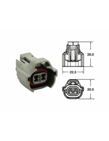 Conector mamă BIHR 090 seria SMTO OE Tip 2 set de capete gri - 5 buc