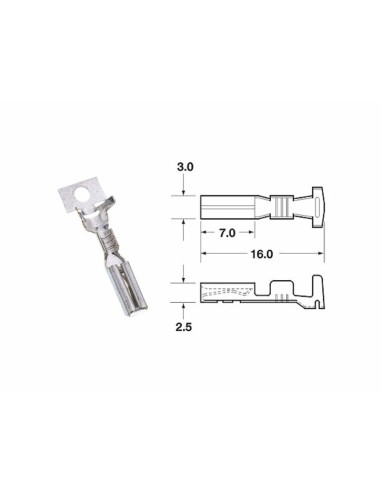 BIHR Femelle Connector 090 SMTO series Ø0,85mm²/1,25mm² - 50pcs