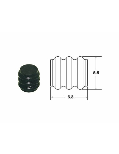 Garnituri simple din silicon BIHR 090 SMTO Ø1.7mm Negru - 50buc