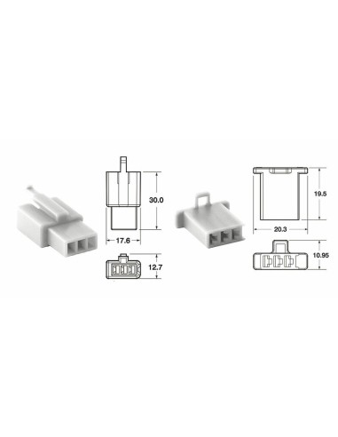 Set de capete 3 fișe BIHR Conectori 110 ML OE Tip Ø0,5mm²/0,85mm² - 5 seturi