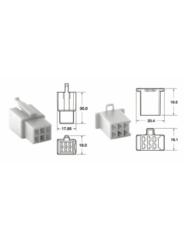 Set de capete 6 fișe BIHR Conectori 110 ML OE Tip Ø0,5mm²/0,85mm² - 5 seturi