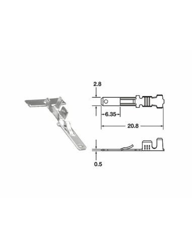 Terminal tată BIHR seria 110 ML Ø0,85mm²/1,25mm² - 50buc