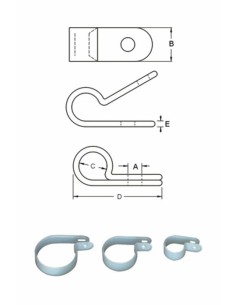 BIHR Cable Clamp White...