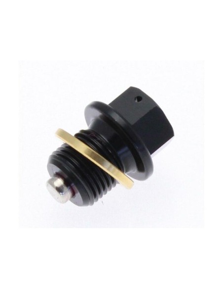 TECNIUM magnetic de scurgere a uleiului TECNIUM - aluminiu negru M19x1,5x14