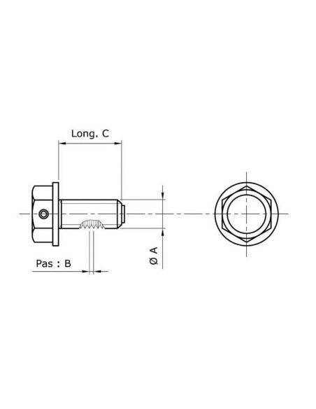 TECNIUM magnetic de scurgere a uleiului TECNIUM - aluminiu negru M20x1,5x14